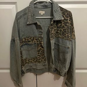 Leopard Denim Jacket